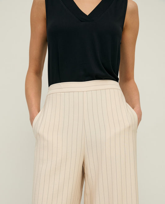 Pantalón Wide Leg, Raya Diplomatica, Fluido, Florian