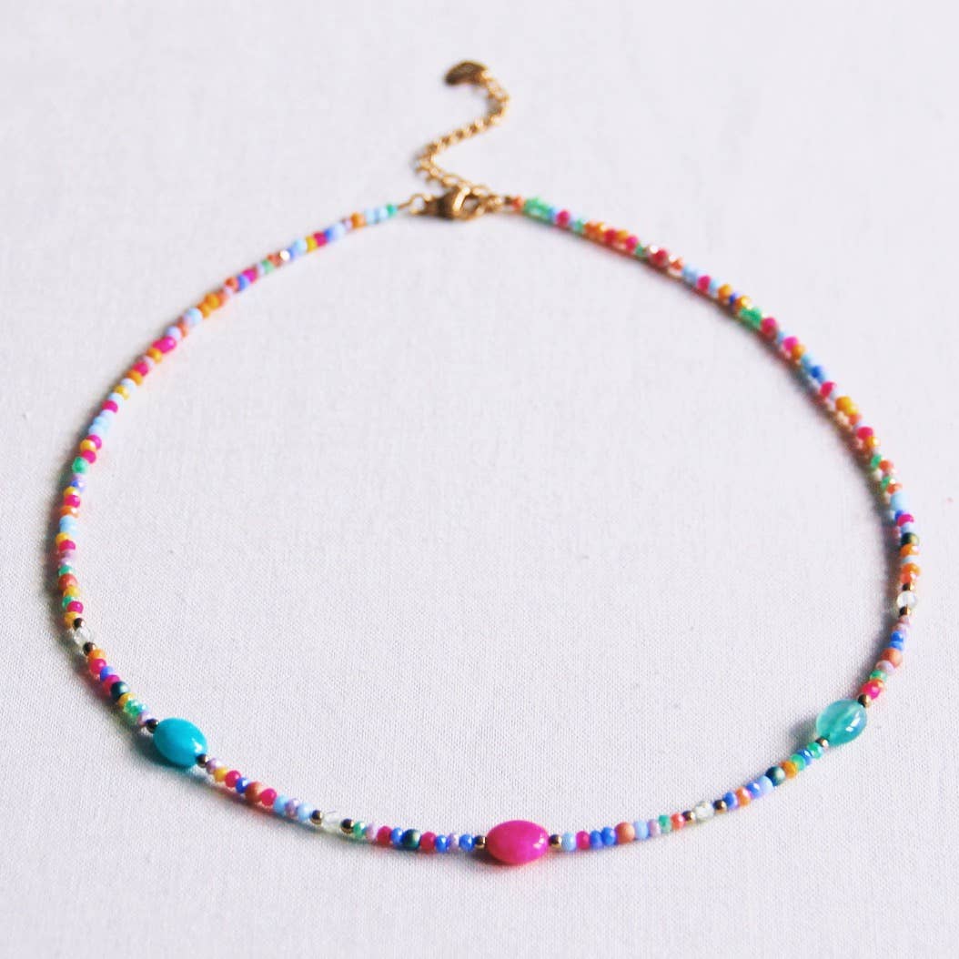 COLLAR FACETADO - COLORES MEZCLADOS