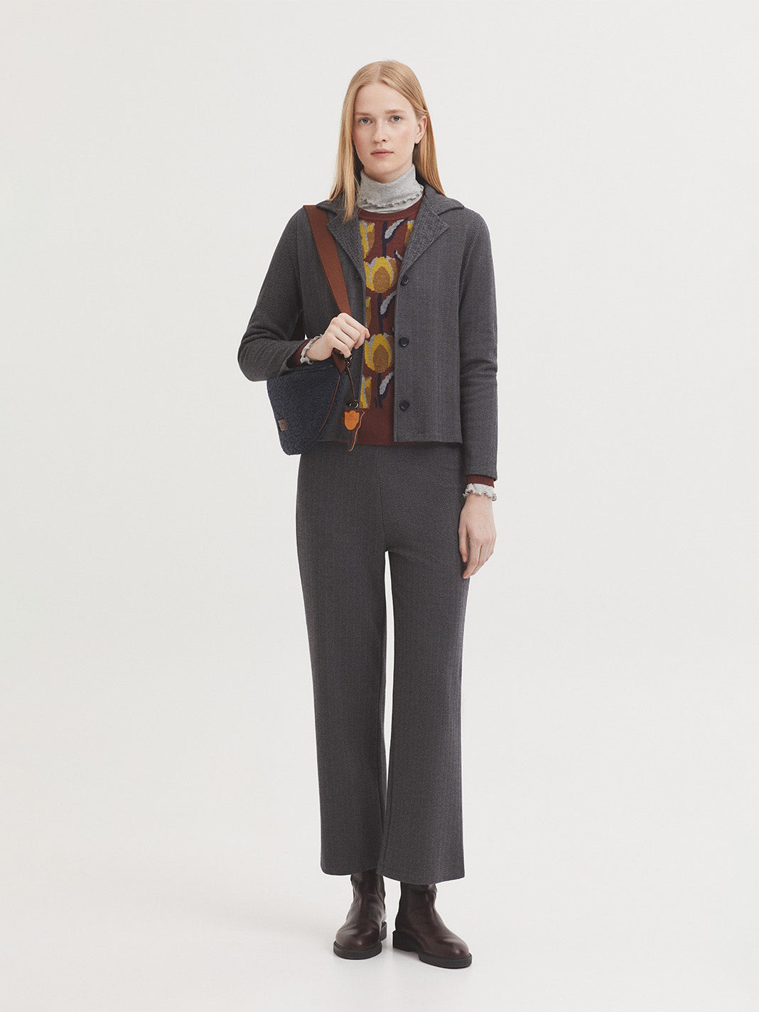 BLAZER JACQUARD ESPIGA DE CIRCULAR