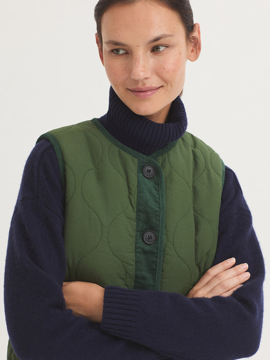 CHALECO REVERSIBLE NYLON Y BORREGON