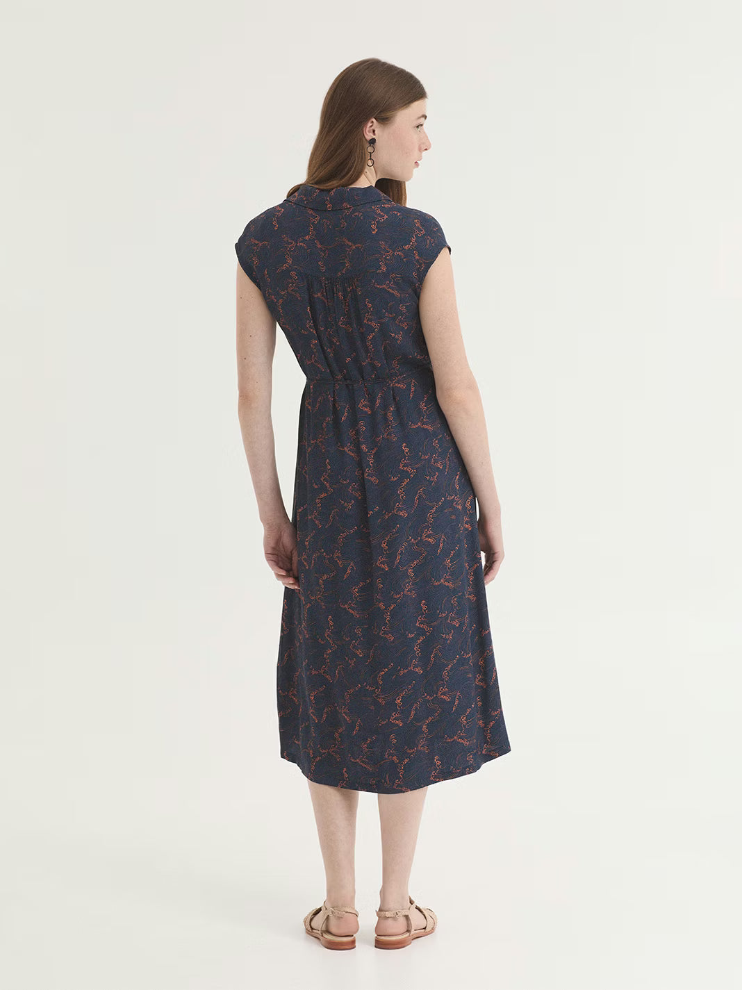Vestido Midi Aegean Sea Print