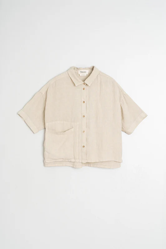 Camisa Crop Lino