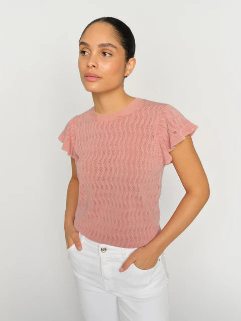 Top MMGanna Pattern O-Neck Knit