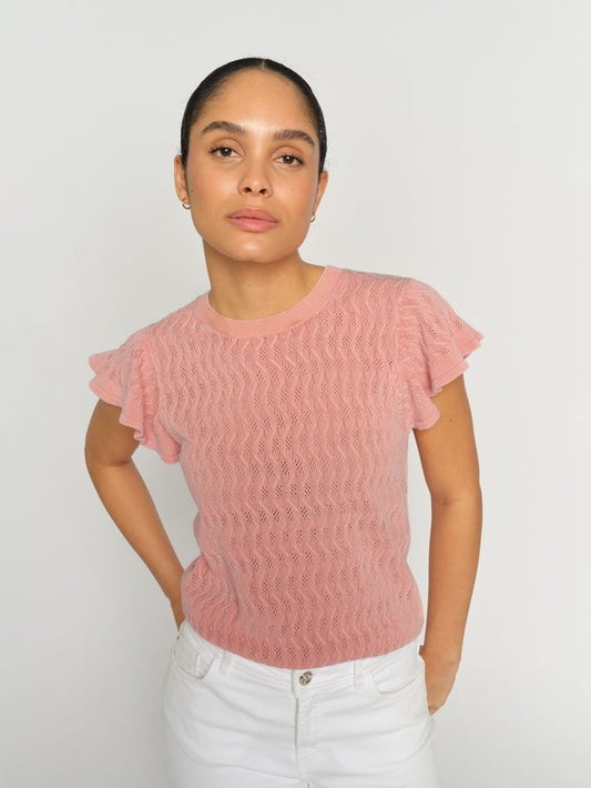 Top MMGanna Pattern O-Neck Knit