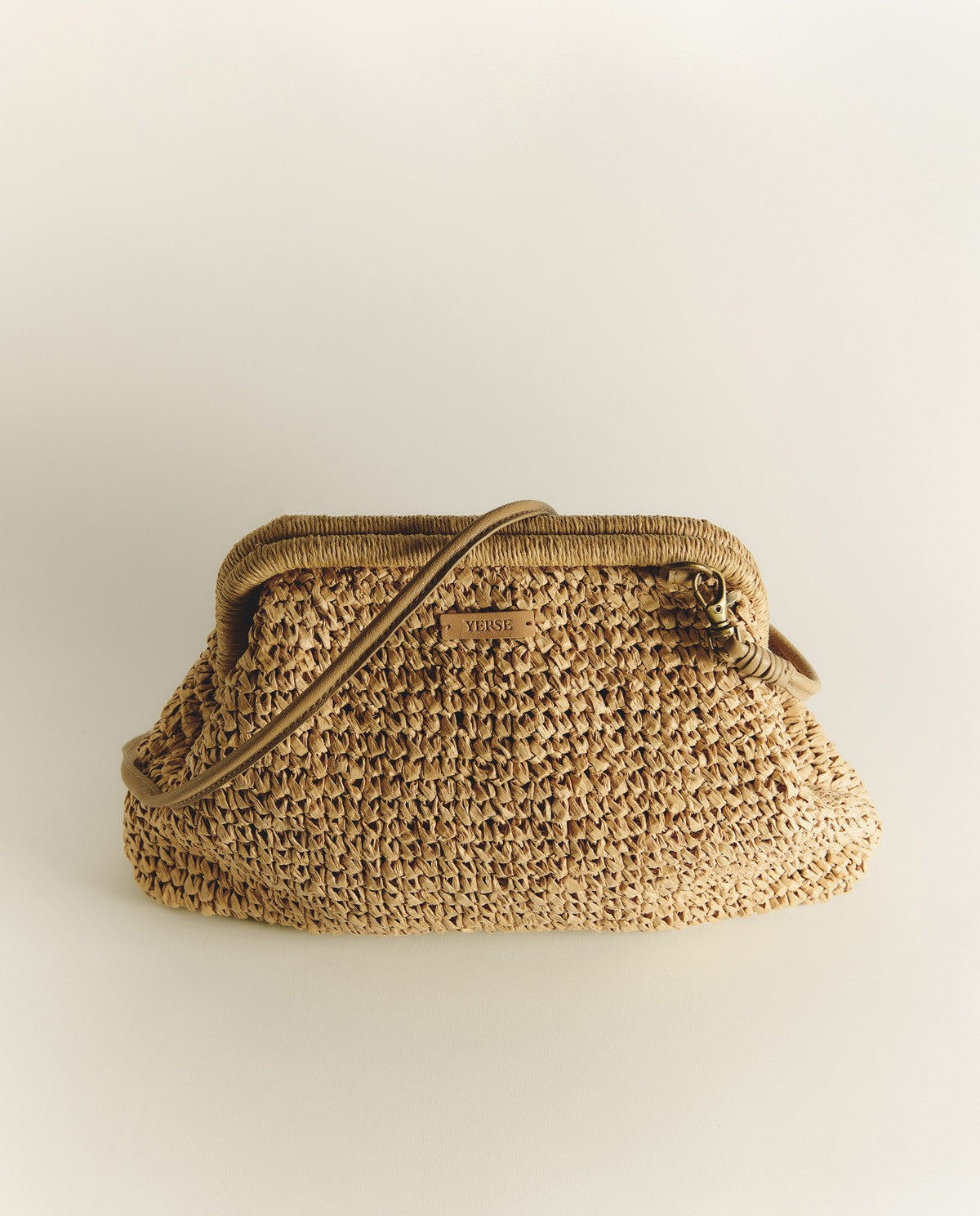 Bolso Rafia y Piel Mango
