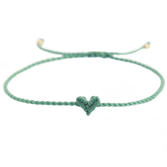 Brazalete Love Ibiza en forma de corazón, color verde mar