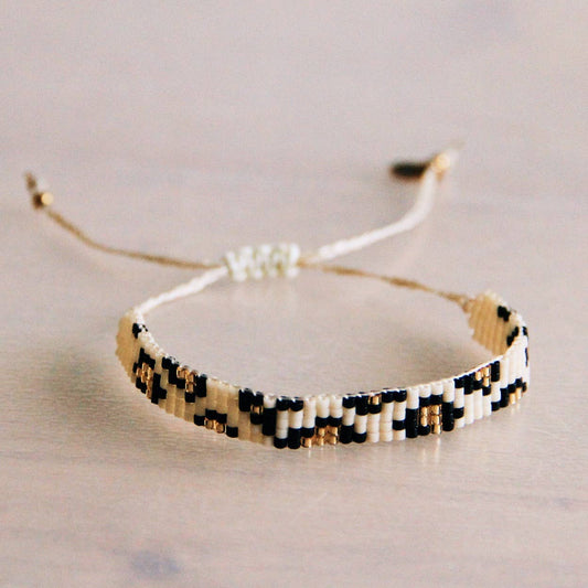 Pulsera tejido leopardo