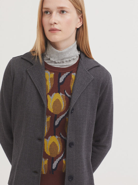 BLAZER JACQUARD ESPIGA DE CIRCULAR