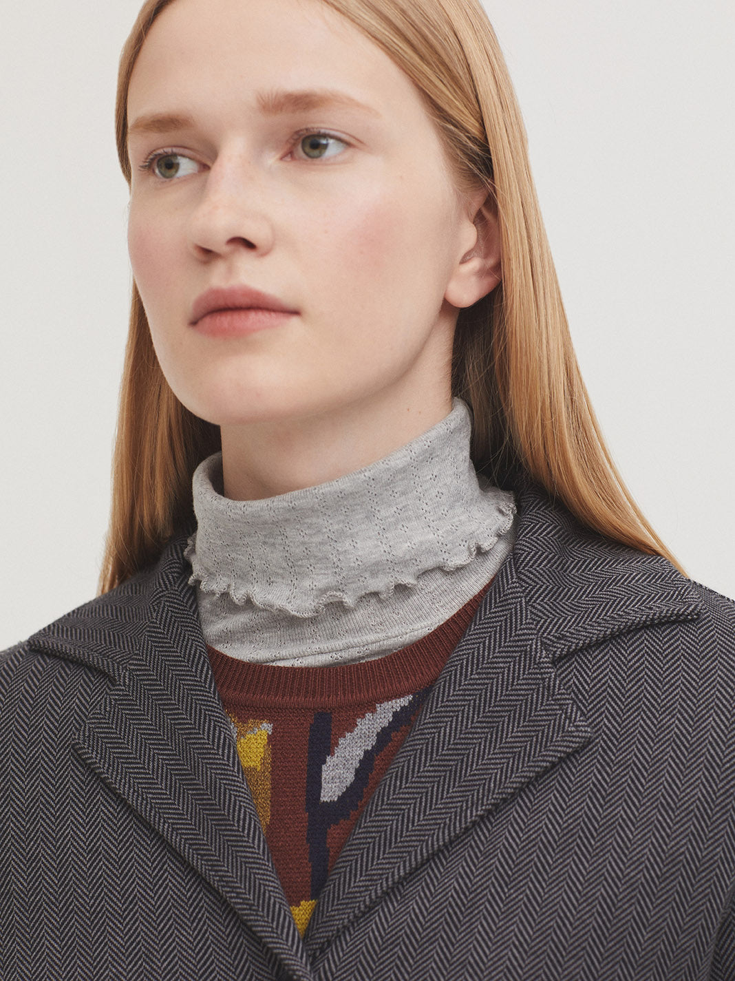 BLAZER JACQUARD ESPIGA DE CIRCULAR