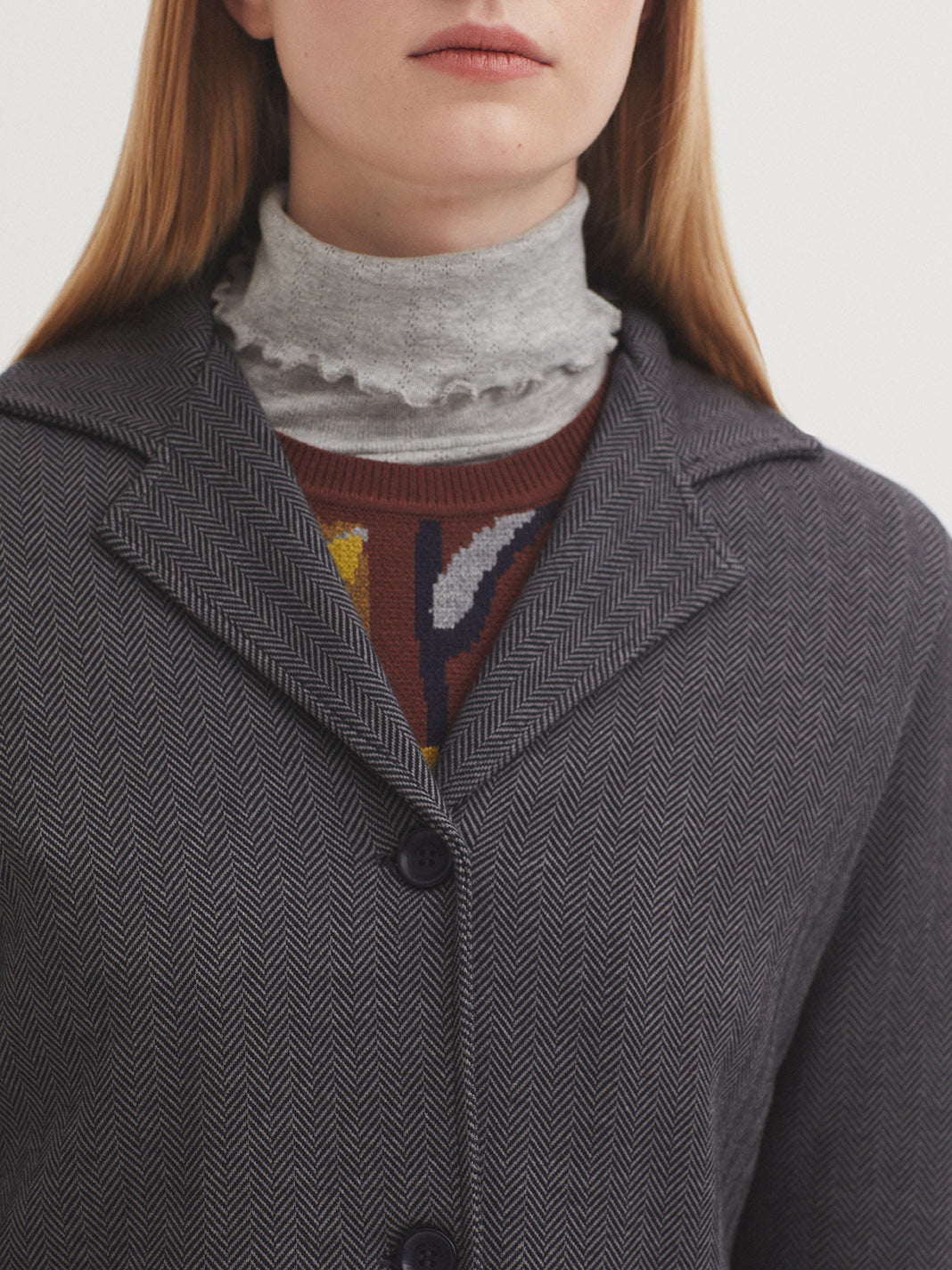 BLAZER JACQUARD ESPIGA DE CIRCULAR