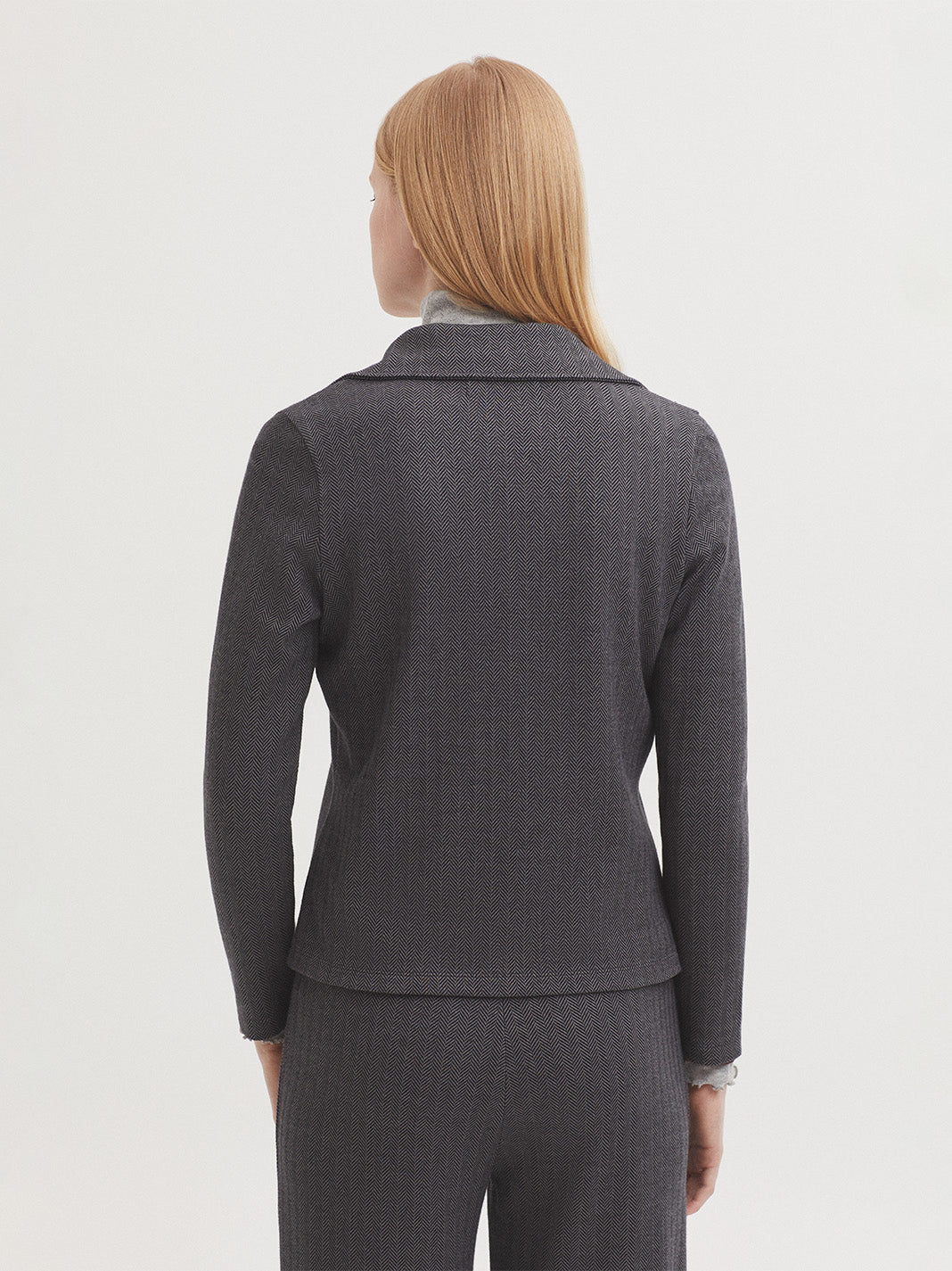 BLAZER JACQUARD ESPIGA DE CIRCULAR