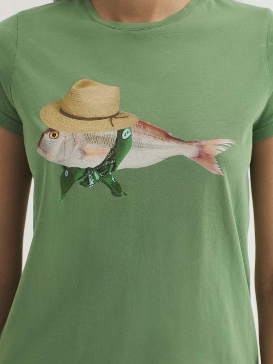 Camiseta Algodón Banda Fish