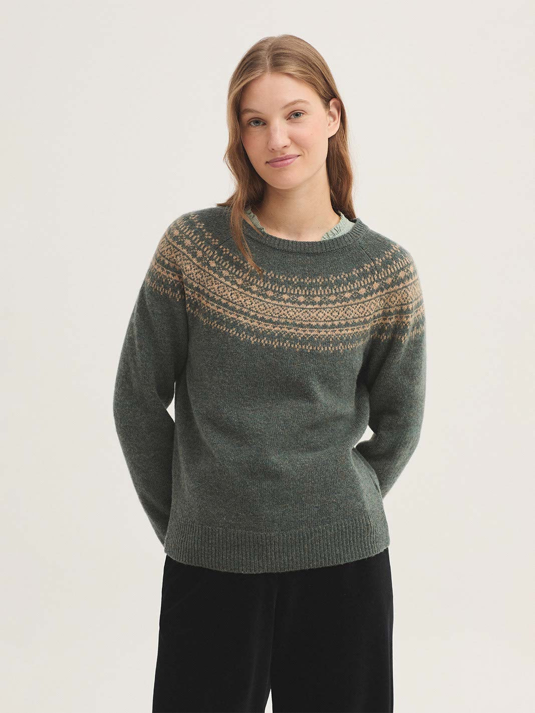 JERSEY JACQUARD GRECA EN LANA