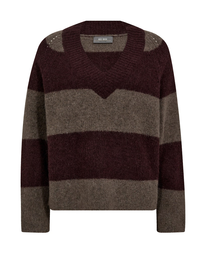 JERSEY MMTaci Stripe LS V-Neck knit