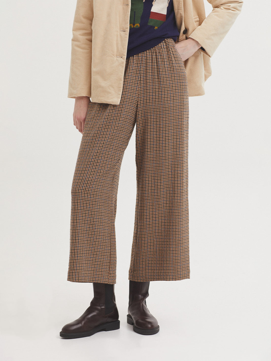 PANTALÓN DE CUADROS EFECTO