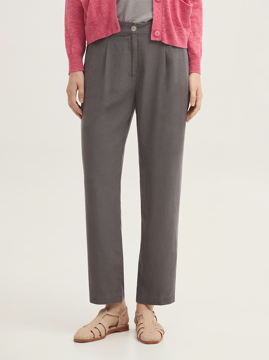 Pantalón Recto Tencel Sobrepintado