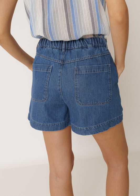 Bermuda denim corta