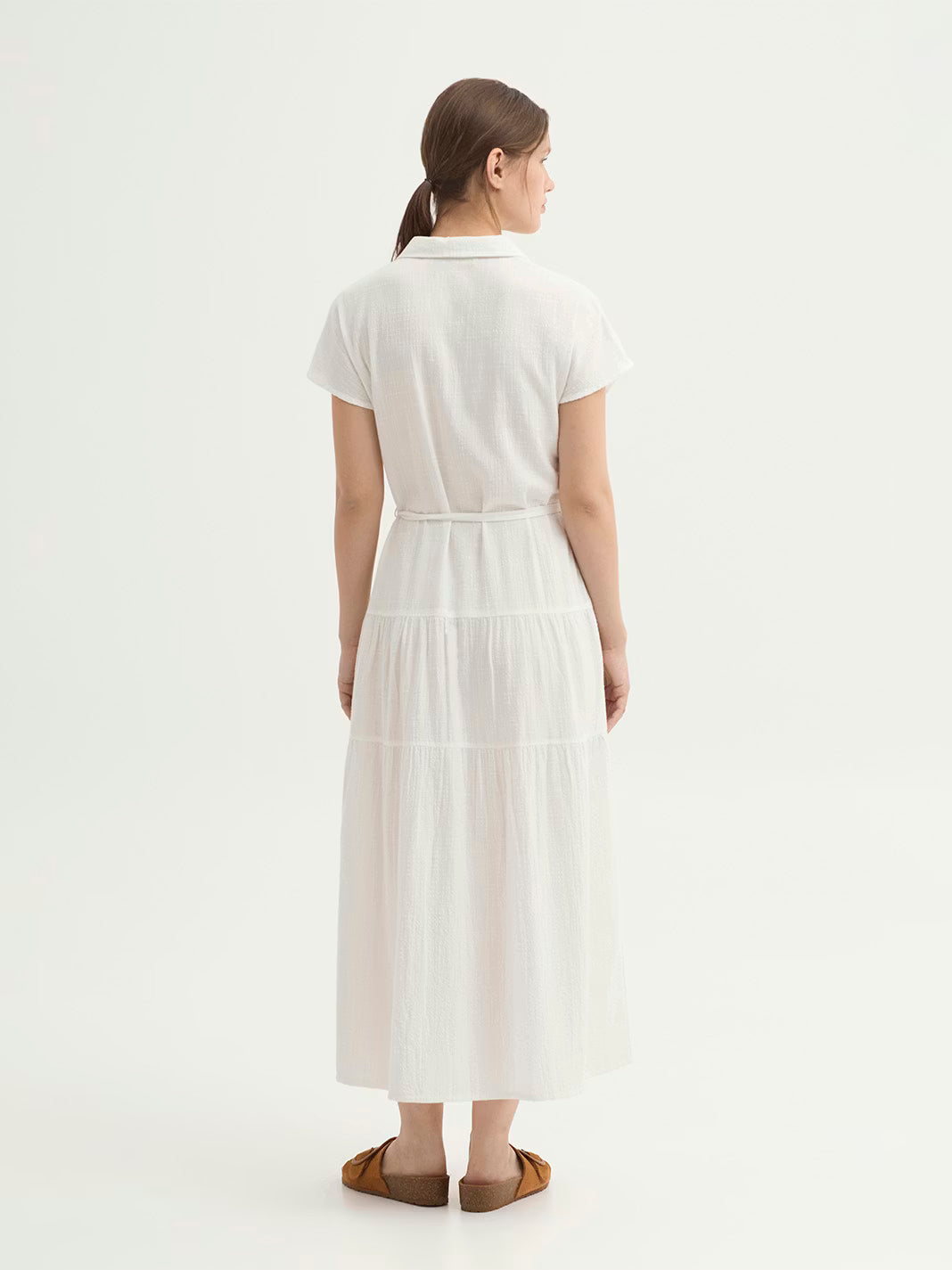 Vestido con Volantes de Tejido Texturizado