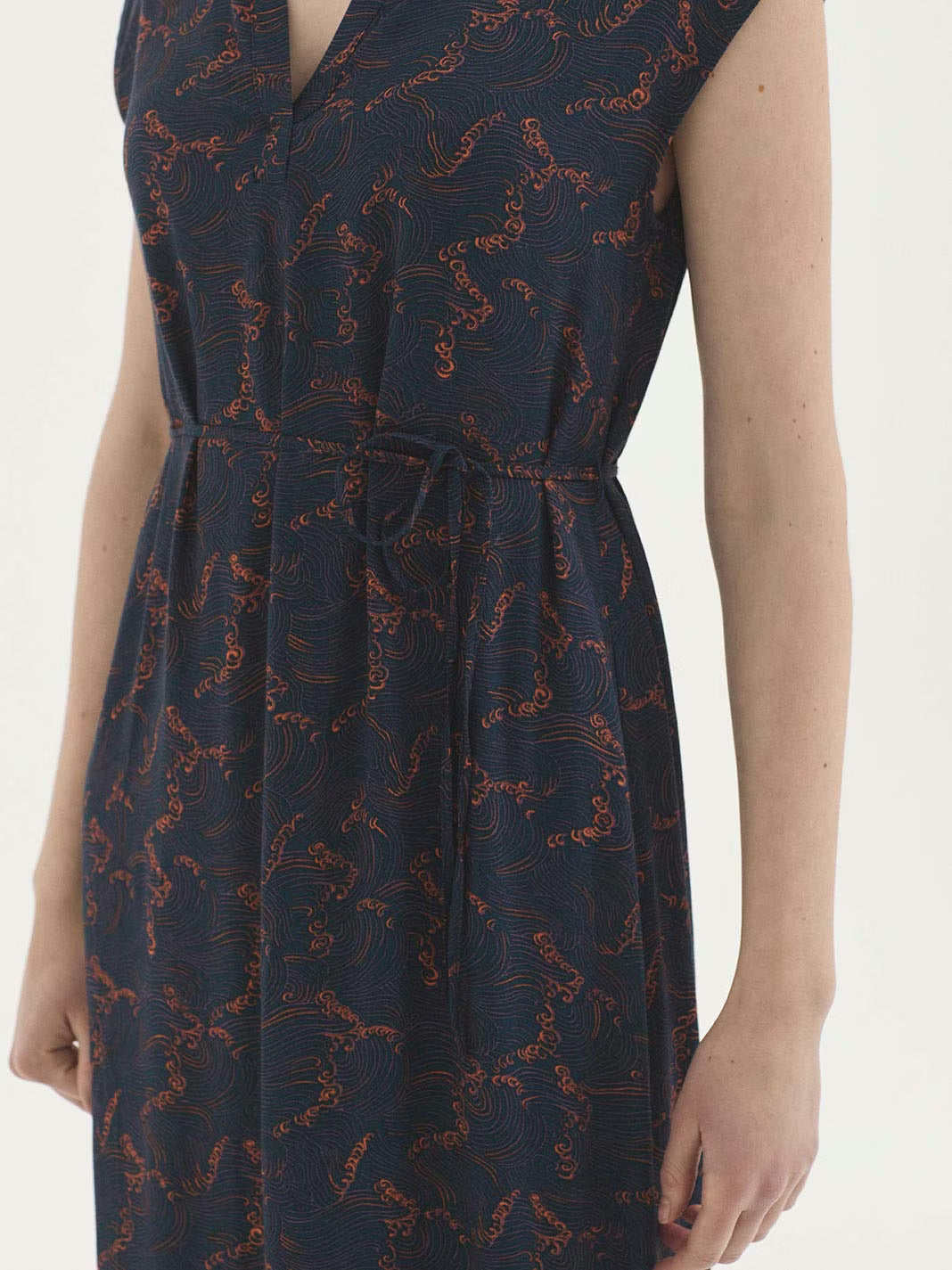 Vestido Midi Aegean Sea Print
