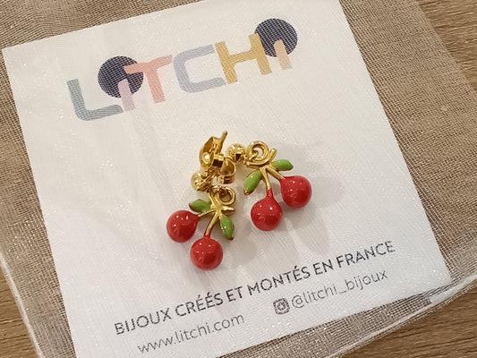 PENDIENTES CEREZA