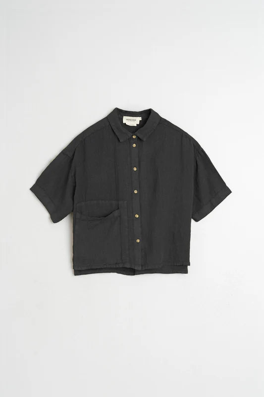 Camisa Crop Lino