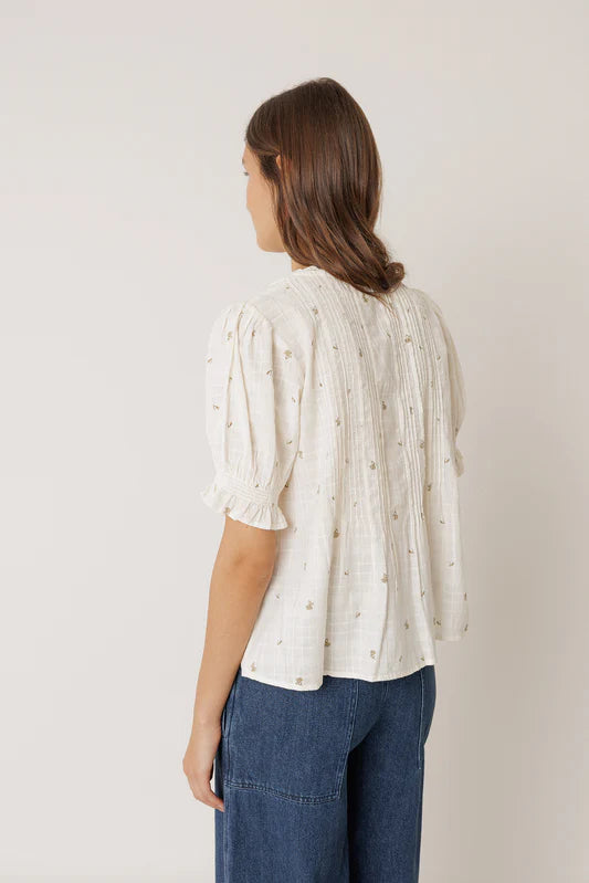 Camisa Engomados Manga Corta Floral