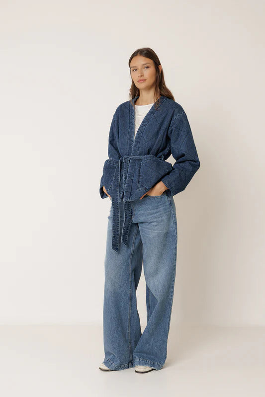 Chaqueta kimono acolchado
